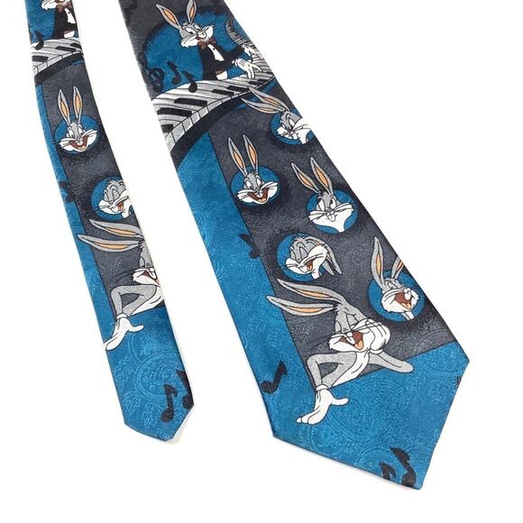 Looney Tunes Bugs Bunny Piano Necktie - Picture 1 of 5
